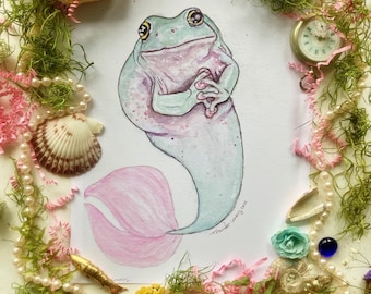 Mermaid Frog Prints