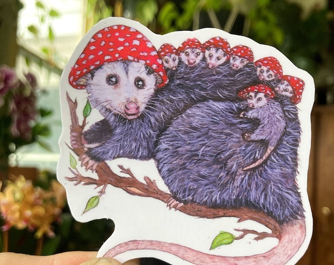 Mushroom Possum Stickers