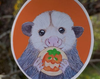 Cookie Opossum Sticker