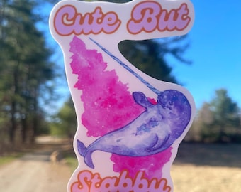 Cute But Stabby Narwhal Stickers