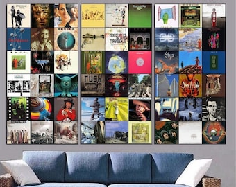 Affiches rock classique encadrées, collage personnalisé sur toile musique, couvertures d'album personnalisées