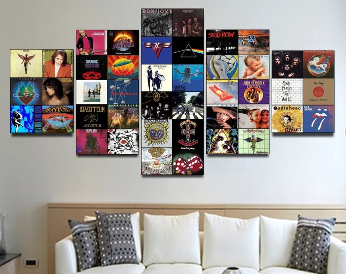 Rock And Roll Art Framed / Classic Rock Posters Customized  / Rock Music Decor Prints / Customize Your Own Album Covers