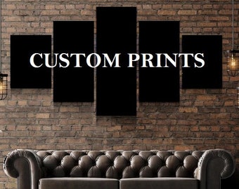Customized Gifts For Him / Custom Canvas Prints 5 Piece / Custom Canvas Art Framed, 5 Panel Personalized Canvas Poster