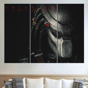 The Predator Wall Art, Canvas Framed HD Poster, Movie Prints 3 Piece / By Custom Canvas Magic
