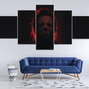 Michael Myers Wall Art, Halloween Horror Canvas Incorniciato, Michael Myers Decor, Classic Horror Decor, Halloween Horror Movie Art