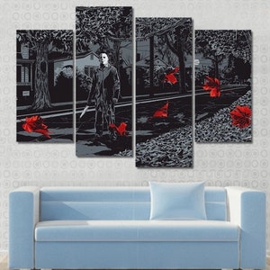 Michael Myers Poster incorniciato / Horror Movie Canvas Print / Michael Myers Decor Horror Wall Art / By Custom Canvas Magic