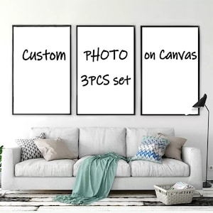 3 Panel Canvas Prints Framed, USA Made Custom Wall Art, Home Decor Customized Gift Idea, 3 Piece Painting Multi Panel Poster