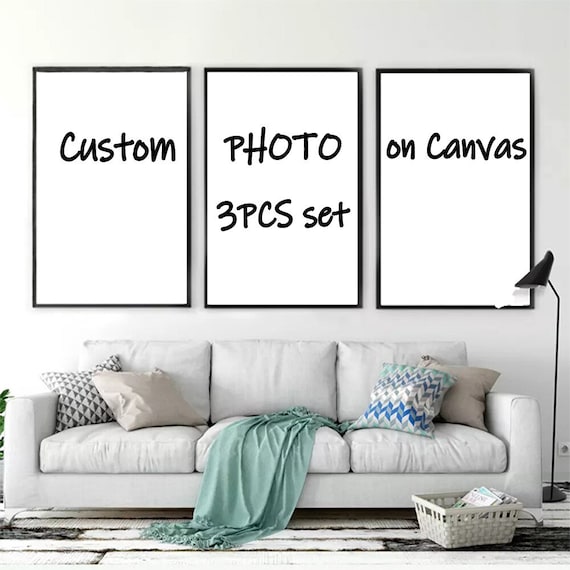 3 Panel Canvas Prints Framed USA Made Custom Wall Art Home - Etsy