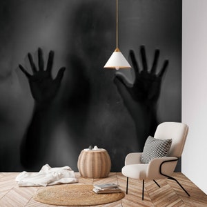 Ghost Horror Wall Mural Art, Horror Wallpaper Peel And Stick, Removable Decal Self Adhesive Wall Paper, by Funktasic Walls