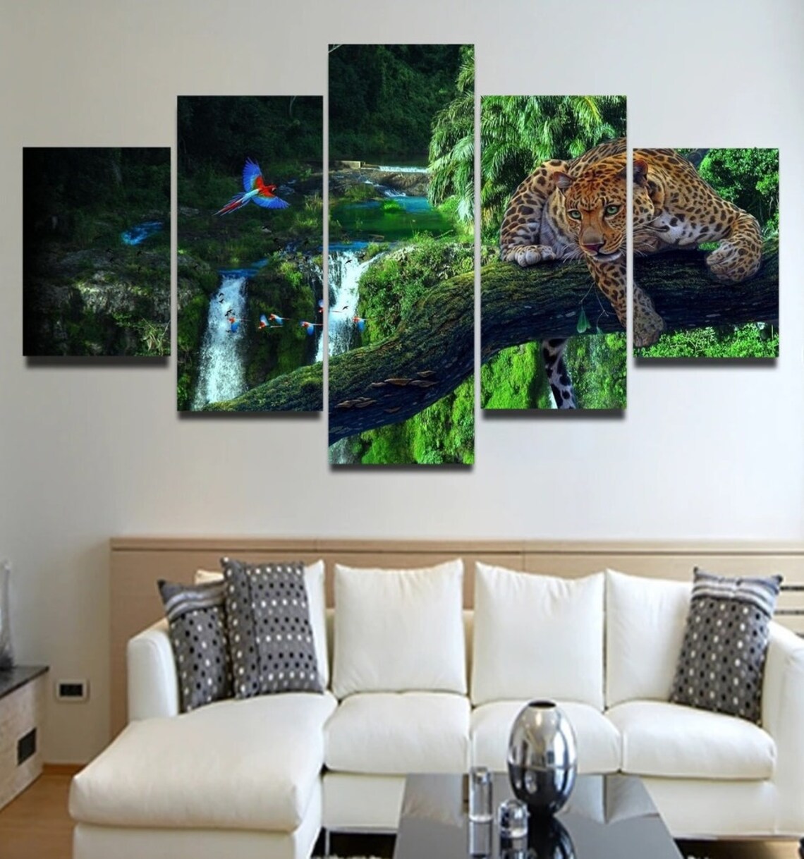 Tropical Rainforest Wall Art Framed Rainforest Leopard Canvas - Etsy