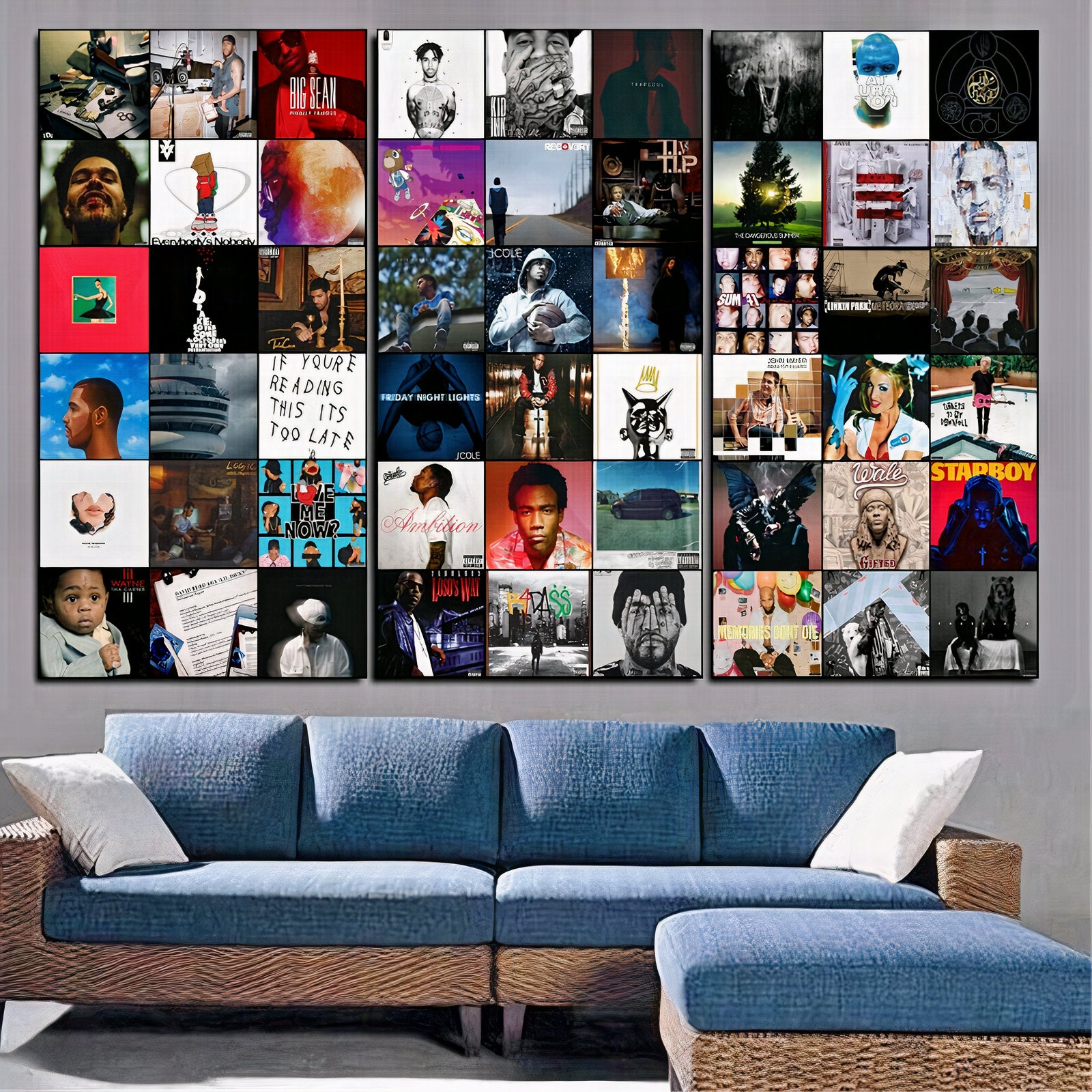 Hip Hop Wall Art Framed / Rap Canvas Customized Collage / Hip Etsy