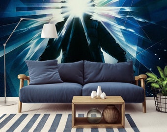 The Thing Horror Wallpaper Wandbild Kunst, Horror Collage Schälen und Stick, Abnehmbarer Aufkleber Selbstklebende Horror Wandkunst, Funktasic Walls