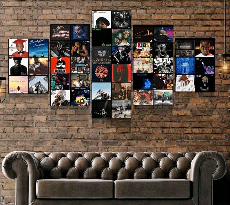 Hip Hop Wall Art Framed / Rap Canvas Customized Collage / Hip Etsy