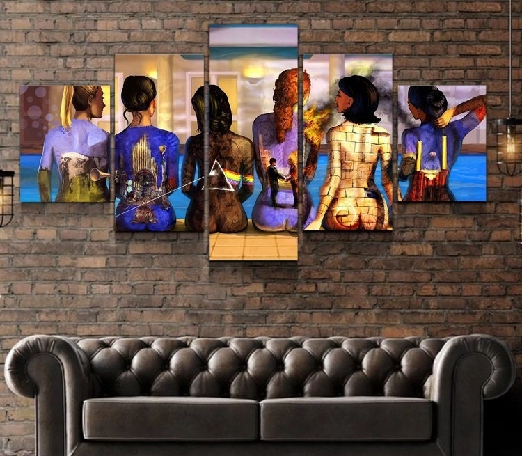 Pink Floyd Back Catalogue Canvas Framed / Pink Floyd Poster Etsy