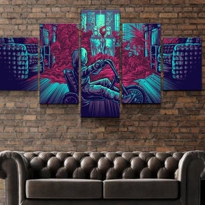 Horror canvas ingelijst / horrorfilm The Shining Wall Art / cultklassieker The Shining Poster / cadeau-idee 5-delig / op maat Canvas Magic