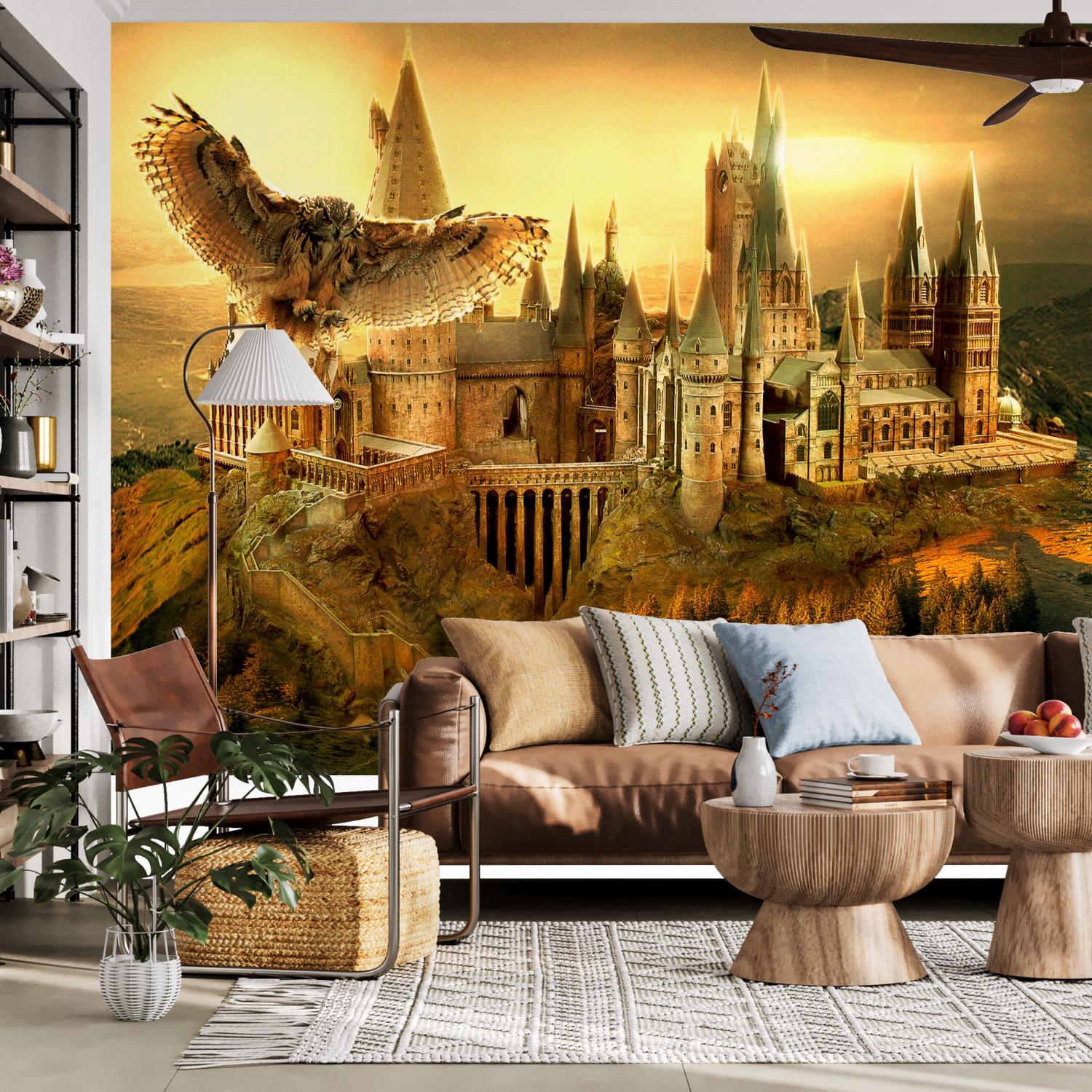 Wizard Castle Wall Mural, Kids Room Peel And Stick, Wallpaper Removable Fantasy Wall Art Decal, Self Adhesive Wallpaper