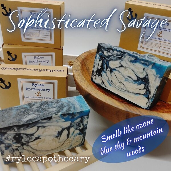 Sophisticated Savage , Savage, Men's, Cologne, Scented, Cold Process, Soap, Handcrafted, Homemade, Artisan