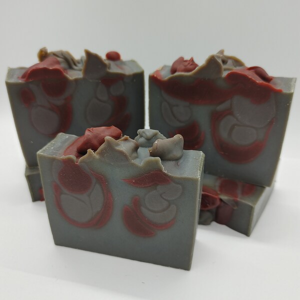 Dragon's Blood, Activated Charcoal, Artisan, Handcrafted, Homemade, Sandalwood, Patchouli, Small Batch, Cold Process, Soap