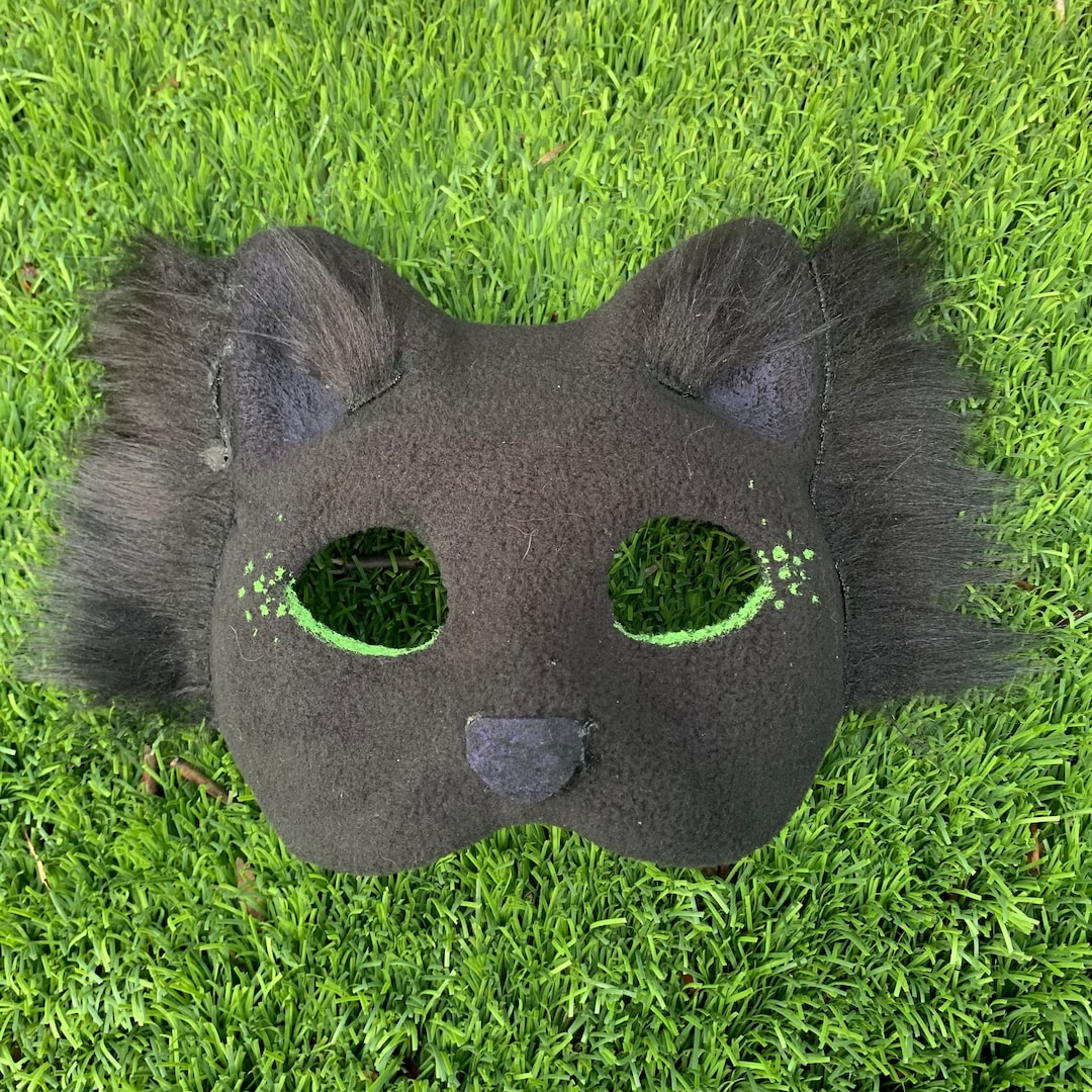 Black Cat Therian Furry Cat Mask - Etsy