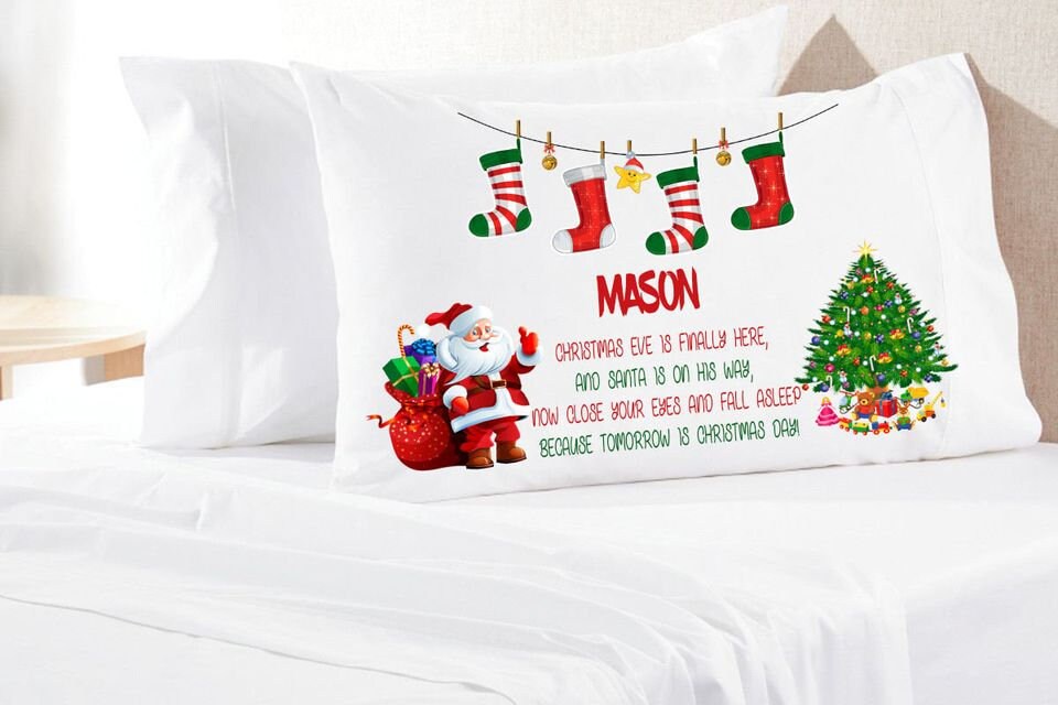 Personalised Christmas Eve Pillowcase Etsy