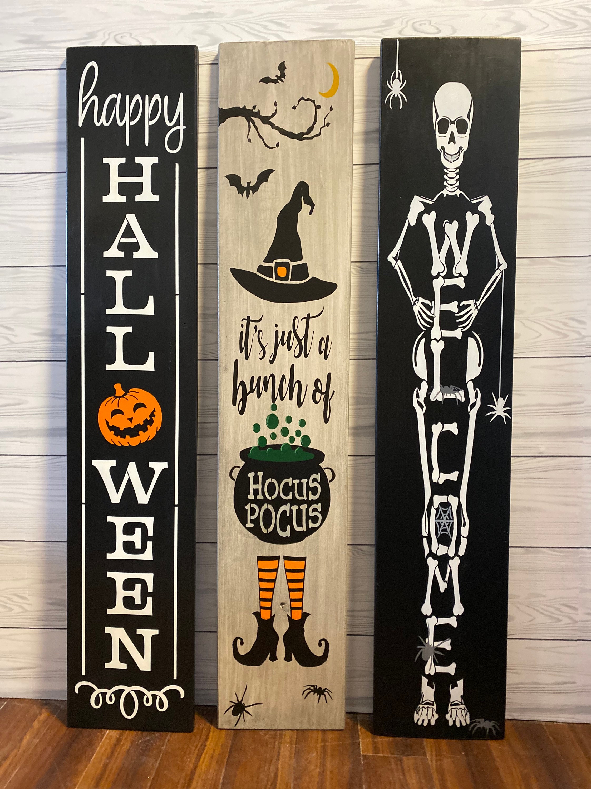 Happy Halloween Wood Porch Sign Fall Sign Halloween | Etsy