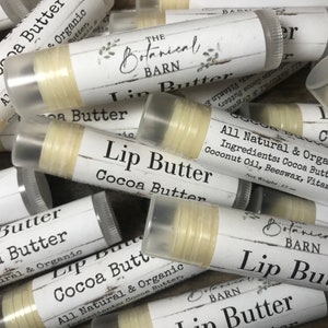 Bulk Lip Butter, Lip Balm Gift Set, Chap Stick, Party Favors, All Natural, Organic Cocoa Butter, Organic Cocoa Butter, Organic Beeswax