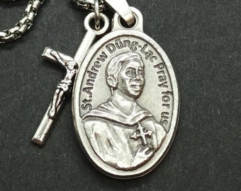 St Andrew Dung Lac, Our Lady of La Vang medal necklace