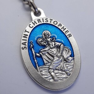St christopher necklace blue cheap