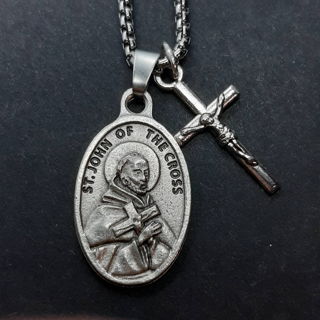 St John of the Cross | Stainless Steel Box Chain With Saint Medal and ...