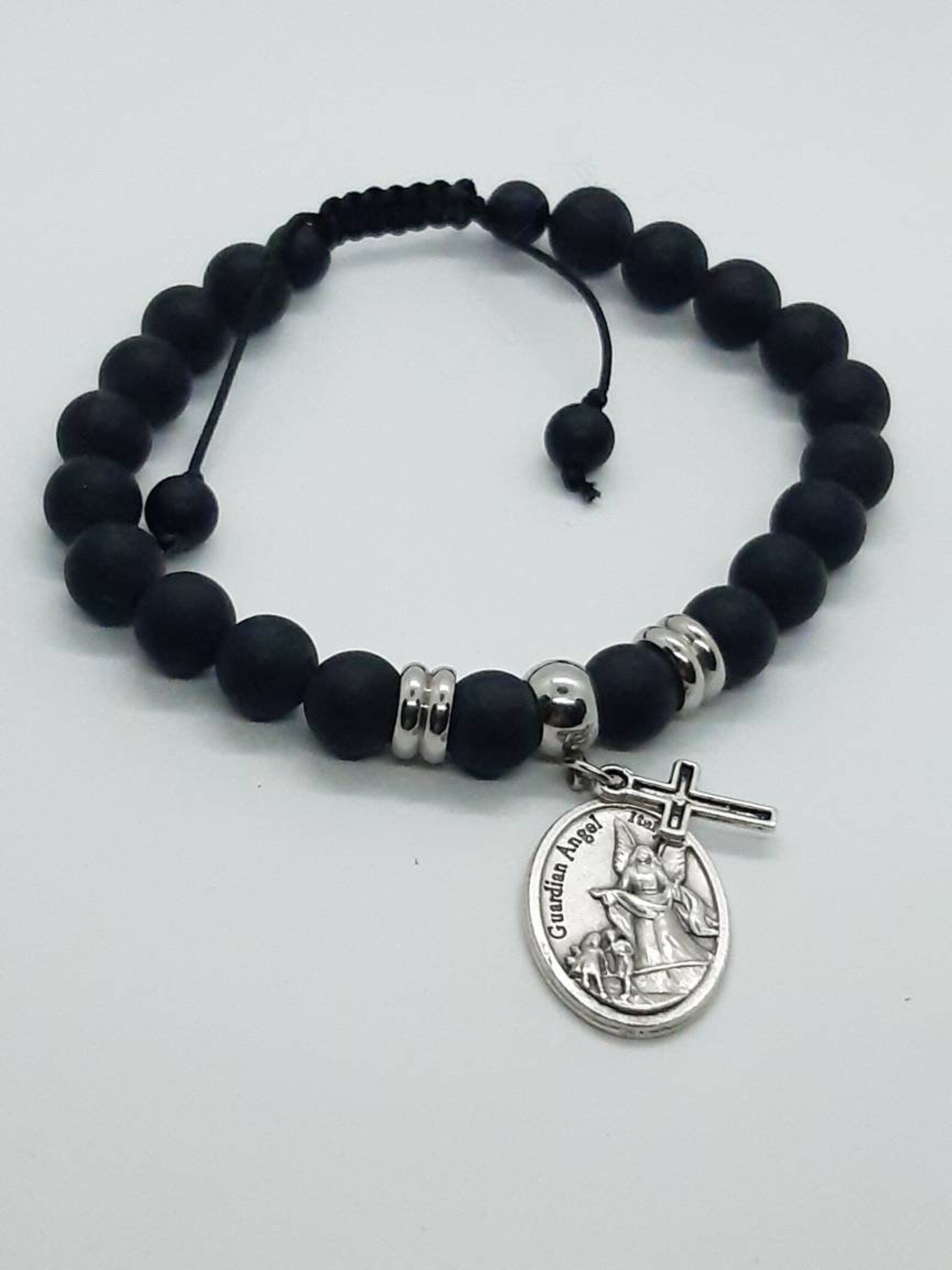 Guardian Angel Adjustable Bracelet With Cross and Choice of - Etsy UK