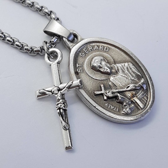 Sterling Silver St. Gerard Pendant | Holy Trinity Catholic Books And Gifts