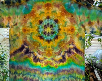 L Tonos tierra, teñido hielo, mandala