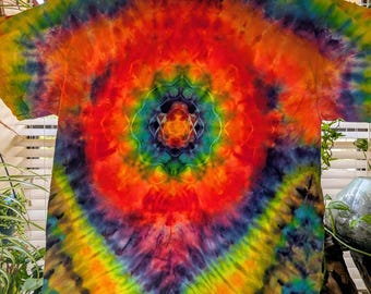 Mandala teñido con hielo