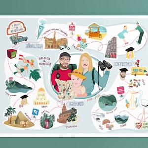 Liebesgeschichte Karte, PaarPortrait, personalisiertes Geschenk, Liebe, individuelles Portrait, persönliches Geschenk, besonderes Geschenk, Hochzeitsgeschenk