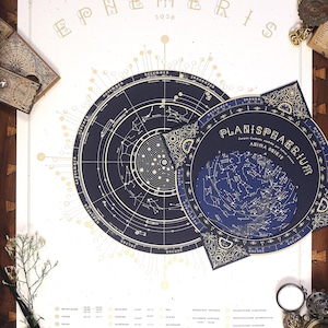 2026 Cosmic Calendar & Star Finder Planisphere: Celestial Ephemeris Set