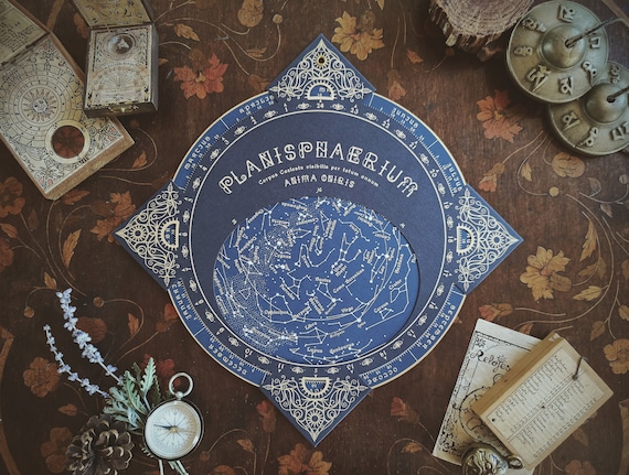 Star Finder, Star Map, N. Hemisphere Planisphere,'Planisphaerium', 'Planisferium'