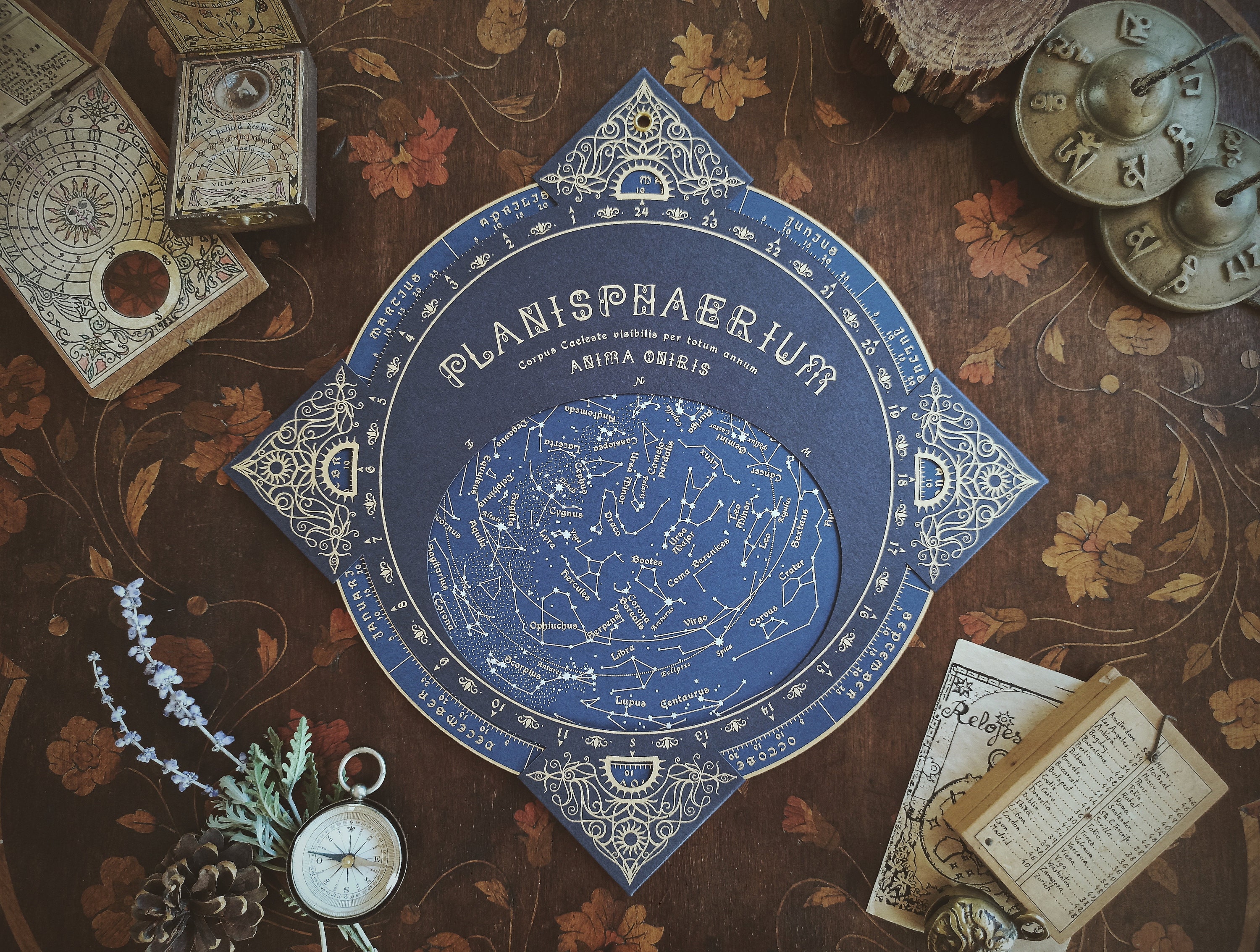 Star Finder, Star Map, N. Hemisphere Planisphere,'Planisphaerium', 'Planisferium'