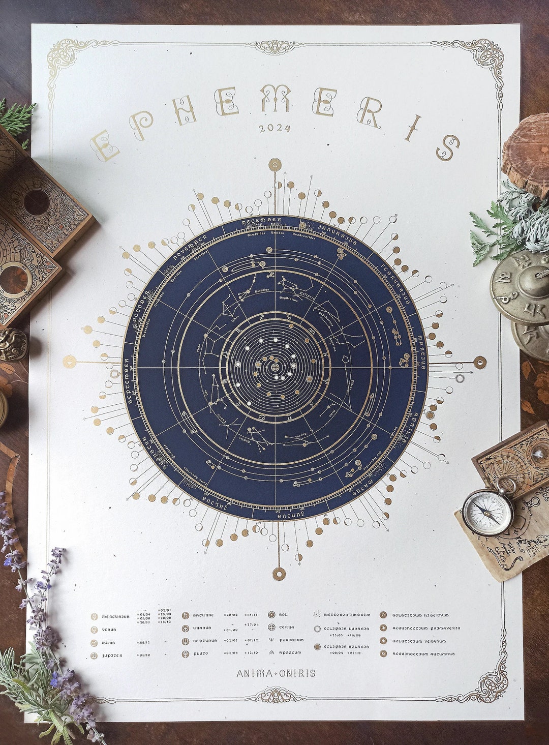 Astral Calendar 2024, Moon & Calendar, Astronomic Calendar