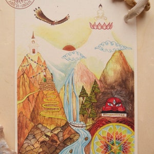 Kunstdruck, Gyaru Village, Nepal