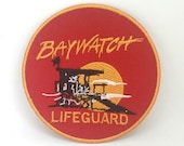 BAYWATCH Swimsuit Lifeguard Logo Iron-On Embroidered Patch