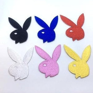 Playboy Bunny Black /& White Iron Sew on Embroidered Patch Badge Logo