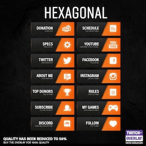 Hexagonal Streaming Panels Orange