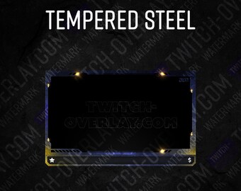 Webcam Overlay | "Tempered Steel Yellow"