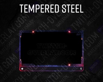 Webcam Overlay | "Tempered Steel Red"