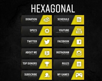 Hexagonal Streaming Panels Yellow