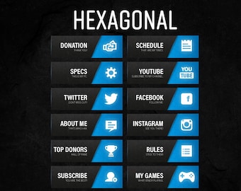 Hexagonal Streaming Panels Blue