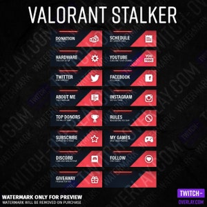 Valorant Twitch Panels - Stalker Edition