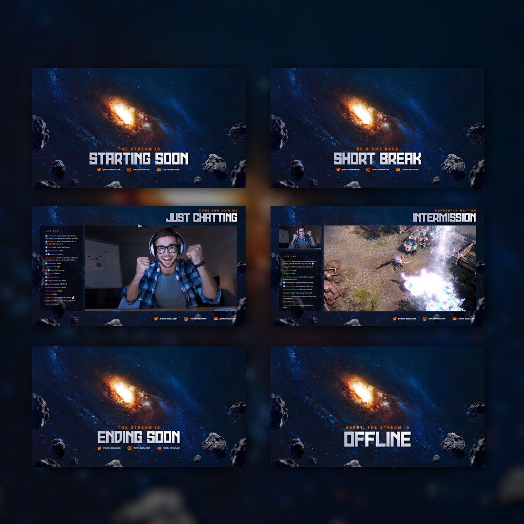 Deep Space Animated Stream Screens/animated Screens/stream Package ...