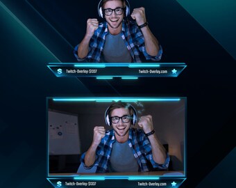 High Voltage Animated Webcam Bundle/Webcam Frames/Webcam Borders/Animated Overlays/Stream Package/Blue/Electricity/Aesthetic/Dynamic