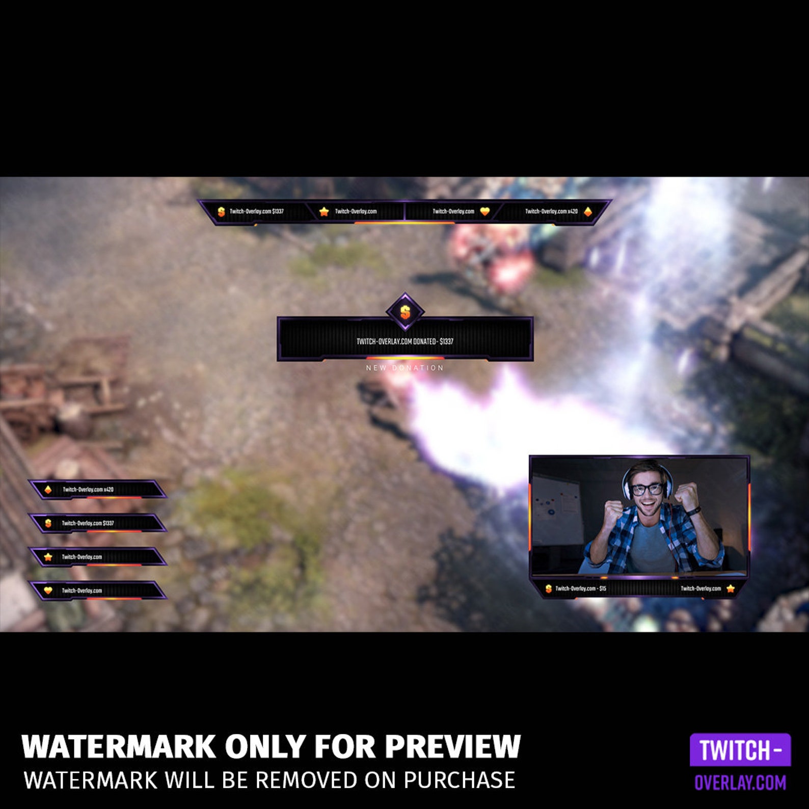 Ignition Stream Package A Fiery and Vibrant Streaming Overlay Etsy